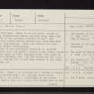 Ballyhennan Burial Ground, NN30SW 2, Ordnance Survey index card, page number 1, Recto