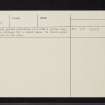 Ballyhennan Burial Ground, NN30SW 2, Ordnance Survey index card, page number 2, Verso