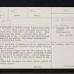 Kirkton, St Fillan's Priory, Graveyard, NN32NE 3, Ordnance Survey index card, page number 1, Recto