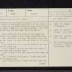 Duncroisk Lower 8, NN53NW 15, Ordnance Survey index card, page number 1, Recto
