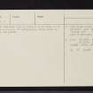Bochastle, NN60NW 3, Ordnance Survey index card, page number 2, Verso