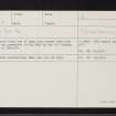 St Fillans, NN62SE 3, Ordnance Survey index card, Recto