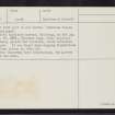 Dunblane, NN70SE 14, Ordnance Survey index card, page number 2, Verso