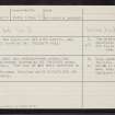 Dunblane, St Philip's Well, NN70SE 31, Ordnance Survey index card, Recto