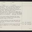 Dunruchan, NN71NE 1, Ordnance Survey index card, page number 2, Verso