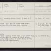 Craggish, NN72SE 8, Ordnance Survey index card, Recto