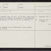 Comrie, NN72SE 14, Ordnance Survey index card, Recto