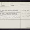 Braco, NN80NW 14, Ordnance Survey index card, Recto