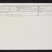 Harperstone, NN80SW 6, Ordnance Survey index card, Recto