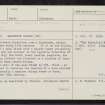 Glendevon Castle, NN90NE 1, Ordnance Survey index card, page number 1, Recto