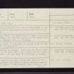 Tober Argan, NN95NW 27, Ordnance Survey index card, page number 1, Recto
