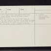 Tober Argan, NN95NW 27, Ordnance Survey index card, page number 2, Verso