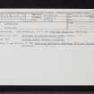 Dunfallandy, NN95NW 29, Ordnance Survey index card, Recto