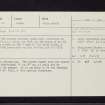 Killiecrankie, NN96SW 20, Ordnance Survey index card, Recto
