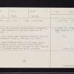 Leadketty, NO01NW 9, Ordnance Survey index card, Recto