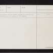 Gellyburn, NO03NE 6, Ordnance Survey index card, page number 2, Verso