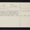 Little Dunkeld, NO04SW 24, Ordnance Survey index card, Recto