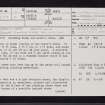 Ardle's Grave, NO06SE 2, Ordnance Survey index card, page number 1, Recto