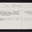 Dalvorar, NO08NW 1, Ordnance Survey index card, Recto