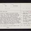 West Lomond Hill, NO10NE 30, Ordnance Survey index card, Recto