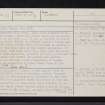 Carnac, Moredun, NO11NW 23, Ordnance Survey index card, page number 1, Recto