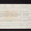 Kinrossie, Mercat Cross, NO13SE 6, Ordnance Survey index card, Recto