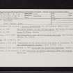 Balbirnie, NO20SE 4, Ordnance Survey index card, Recto