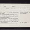 Balfarg, NO20SE 5, Ordnance Survey index card, page number 1, Recto
