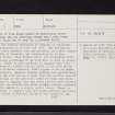 Balfarg, NO20SE 5, Ordnance Survey index card, page number 2, Verso