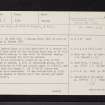 Dunbog House, NO21NE 1, Ordnance Survey index card, page number 1, Recto