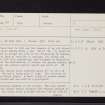 Dunbog, NO21NE 15, Ordnance Survey index card, page number 1, Recto