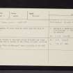 Hill Of Ballunie, NO23NE 7, Ordnance Survey index card, Recto
