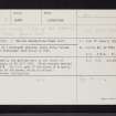 Gallows Knowe, NO23SE 9, Ordnance Survey index card, Recto