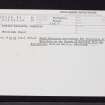 Kinloch Mausoleum, Chapelton, NO24SE 22, Ordnance Survey index card, Recto