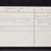 Struthers House, NO30NE 3, Ordnance Survey index card, Recto
