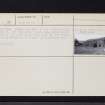 Downfield, The Vault, NO30NW 20, Ordnance Survey index card, page number 2, Verso