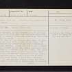 Aithernie, NO30SE 3, Ordnance Survey index card, page number 1, Recto