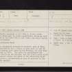 Fernie Castle, NO31SW 1, Ordnance Survey index card, page number 1, Recto