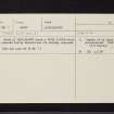 Templelands, NO33NE 11, Ordnance Survey index card, Recto