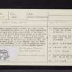 Strathmartine, NO33NE 21, Ordnance Survey index card, Recto