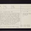 Dundee, Invergowrie House, NO33SE 13, Ordnance Survey index card, page number 1, Recto
