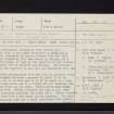 Hurly Hawkin, NO33SW 7, Ordnance Survey index card, page number 1, Recto