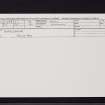 Kirriemuir, NO35SE 21, Ordnance Survey index card, Recto