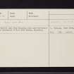 Kirriemuir, NO35SE 28, Ordnance Survey index card, Recto
