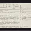 Balfour Castle, NO35SW 2, Ordnance Survey index card, page number 1, Recto