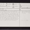 Glen Lee, NO38SE 1, Ordnance Survey index card, page number 1, Recto