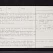 Tullich, St Nathalan's Kirk, NO39NE 2, Ordnance Survey index card, page number 2, Verso