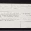 Craig Of The Knock, NO39NE 8, Ordnance Survey index card, Recto
