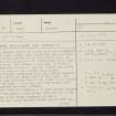 Craig Hill, NO43NW 22, Ordnance Survey index card, page number 1, Recto