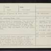 Balmuckety, NO45SW 6, Ordnance Survey index card, Recto